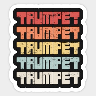 Retro Vintage 70s TRUMPET Text Sticker